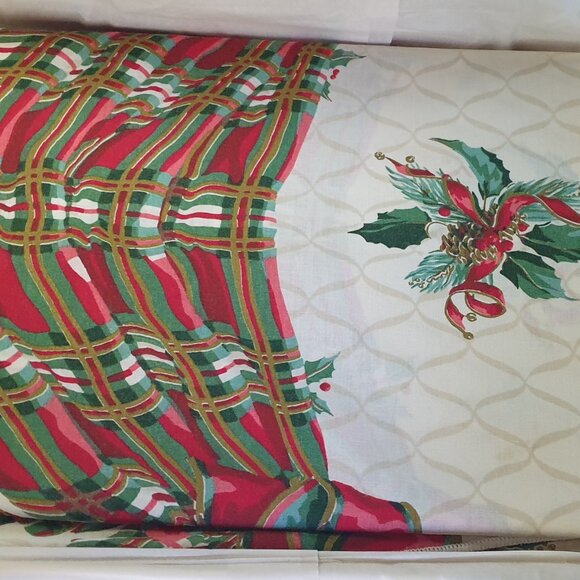 Kemp & Beatley Yuleties Christmas tablecloth Style no. 183 made in America - Picture 6 of 8